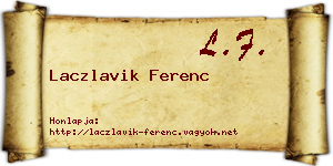 Laczlavik Ferenc névjegykártya