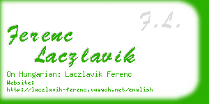 ferenc laczlavik business card